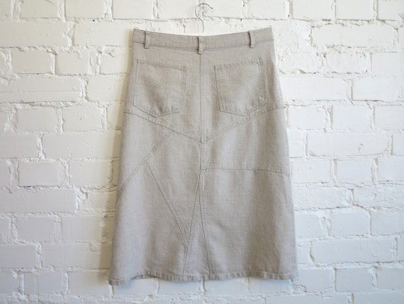 Natural Linen Skirt Midi Linen Skirt A Line Skirt… - image 8