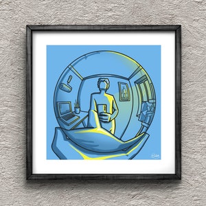 Kunstdruck 'Selfie' - Illustration inspiriert von Eschers Werk - Kunstposter - 30 x 30 cm