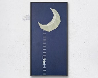Sans titre - Luna Moon Scale - Bislak - 60 x 30 cm acrylique sur toile