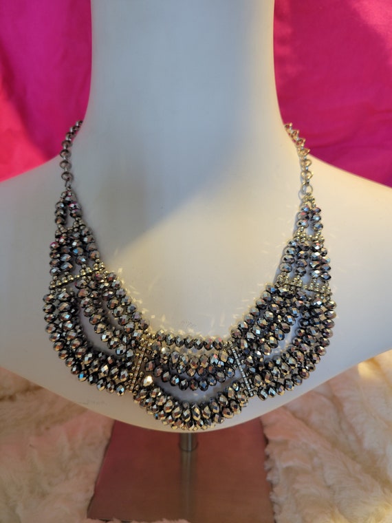 Multi stranded Statement Piece beaded necklace - image 5