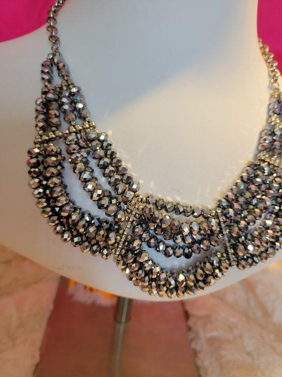 Multi stranded Statement Piece beaded necklace - image 6