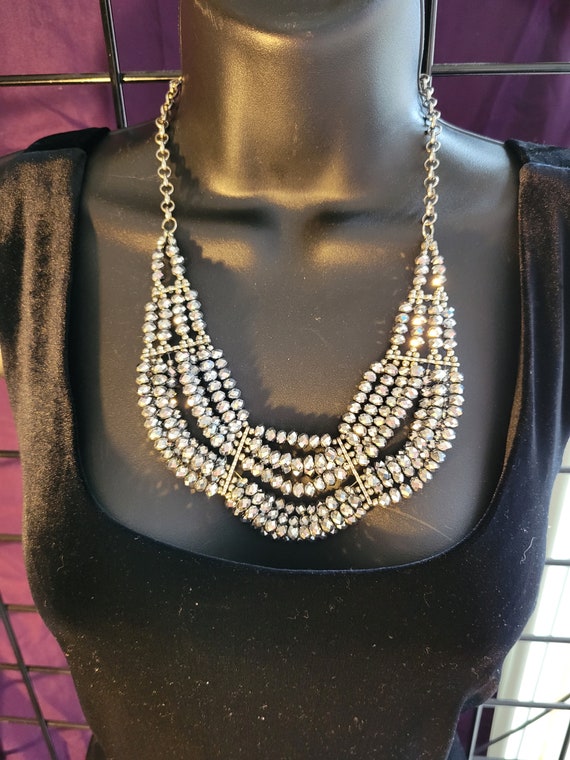 Multi stranded Statement Piece beaded necklace - image 9