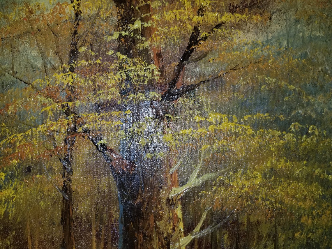 Vintage Original Oil Painting by Phillip Cantrell Large 32 in | Etsy