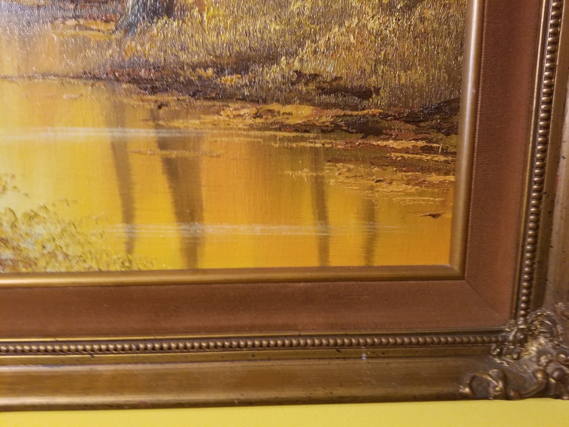 Vintage Original Oil Painting by Phillip Cantrell Large 32 in | Etsy