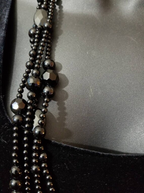 Black and White shining beauty long necklace - image 4