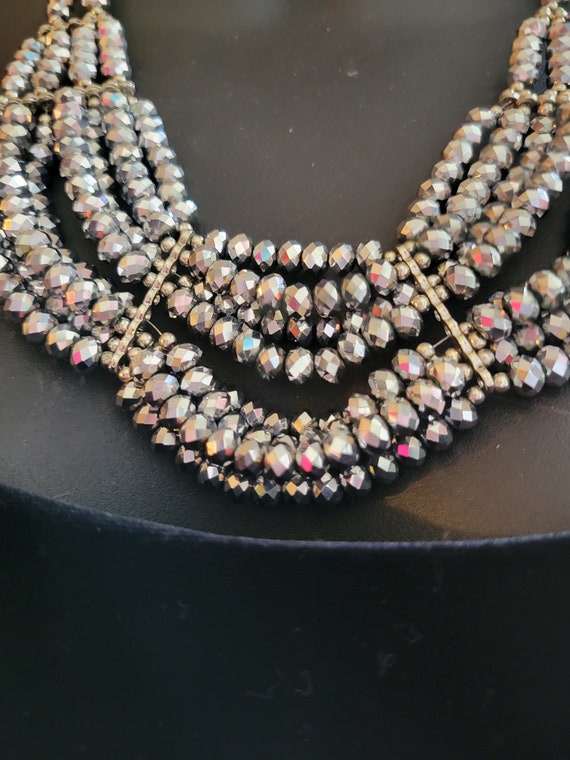 Multi stranded Statement Piece beaded necklace - image 3