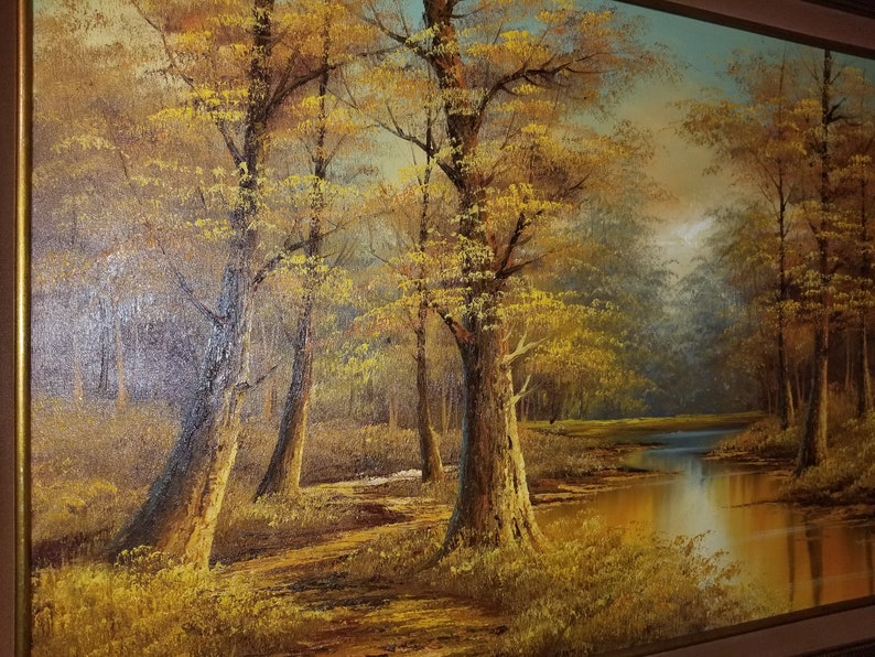 Vintage Original Oil Painting by Phillip Cantrell Large 32 in x 43in image 5