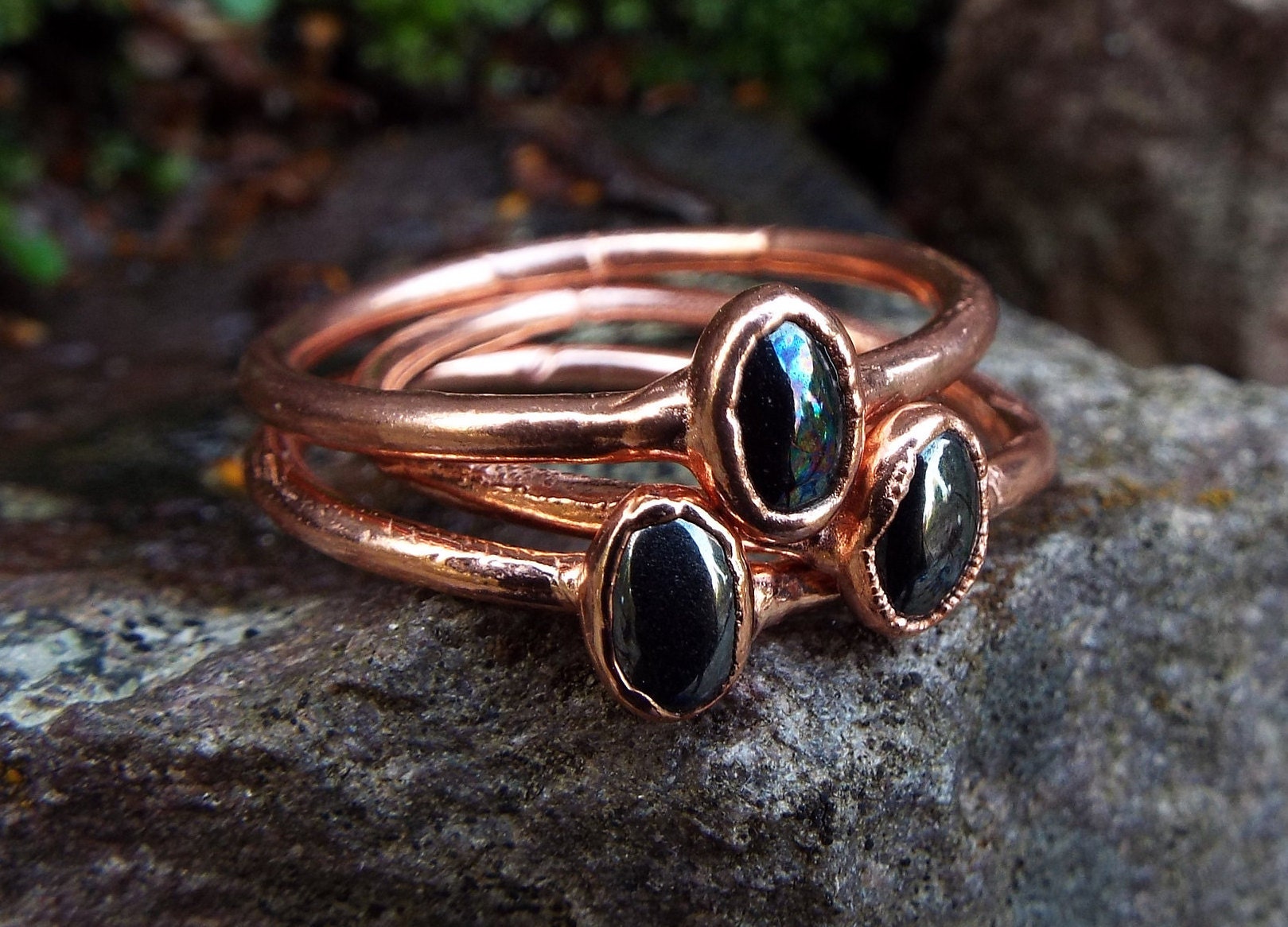 Hematite ring etsy discount