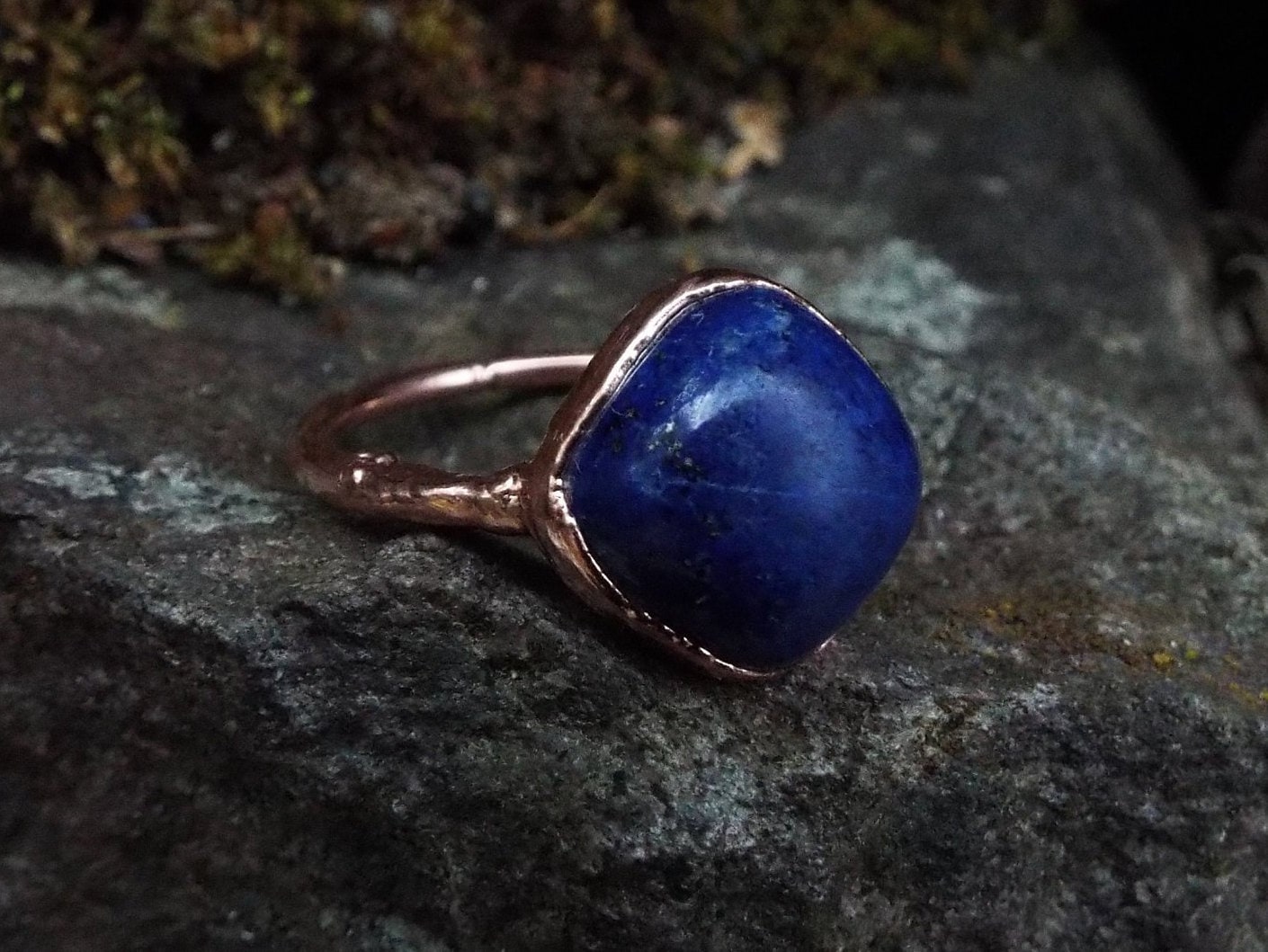 Lapis Lazuli Ring Lapis Lazuli Us 5 5 Statementring Etsy Canada