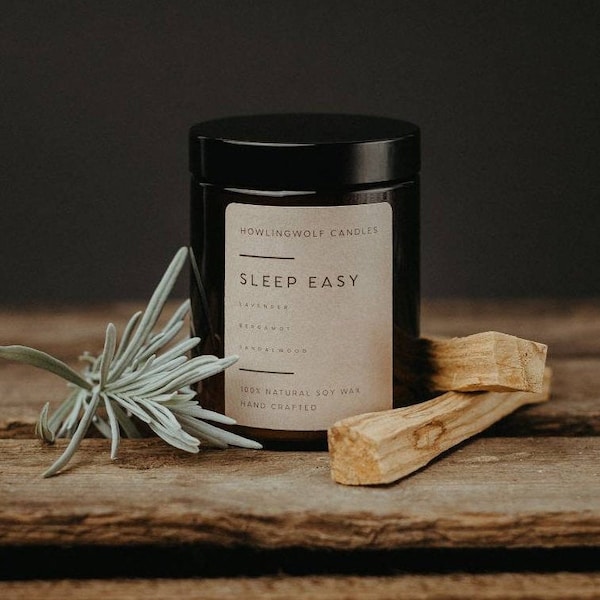 Soy candle, scented candle, Soy Candle, Sleep Easy Soy candle, Lavender, Scented Soy Candle, Healing Candle, Meditation Candle, Aromatherapy