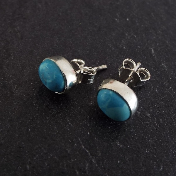 Turquoise earrings, Turquoise earrings, silver earrings, Turquoise studs, Silberohrringe, Studs, Turquoise ear studs, Crystal studs, Turquoise