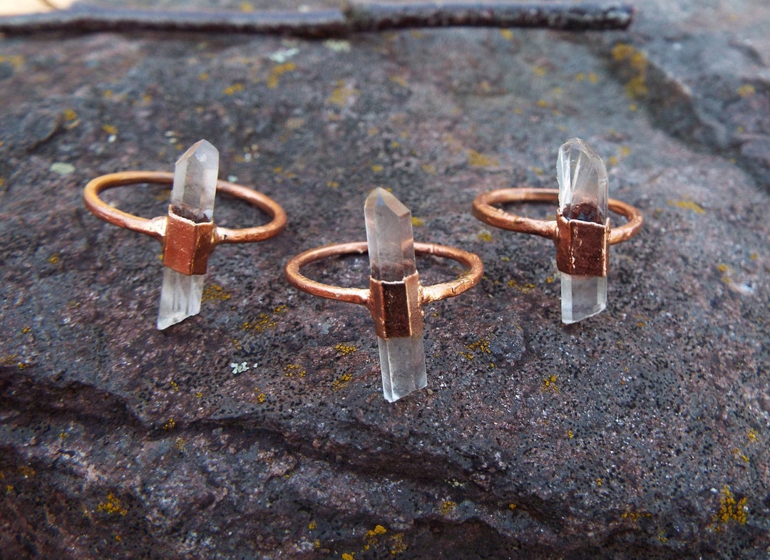 Rings With Rocks Rock Crystal Ring, Rock Crystal Point, Gemstone Ring, Crystal Ring ...