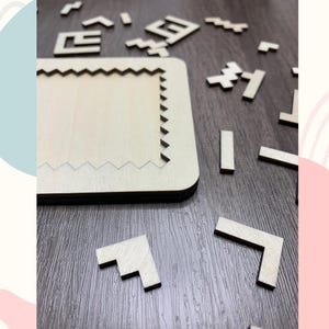 Geometric Shape Puzzles Digital File- LIGHTBURN, SVG, DXF