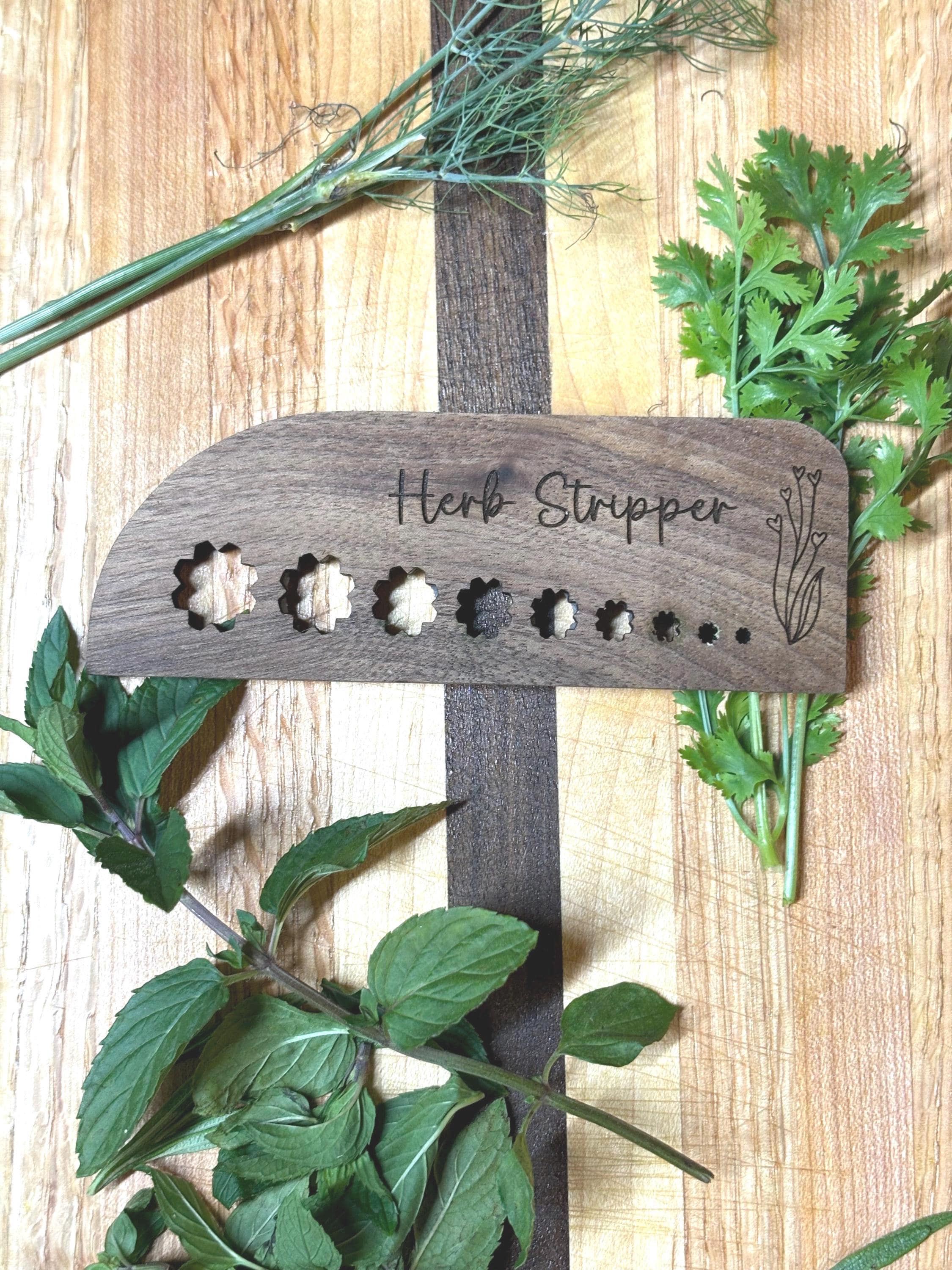 Handmade Natural Hardwood Herb Stripper | Eco-Friendly Kitchen Tool | Rustic Cooking Gift | Made from Walnut, Cherry or Maple