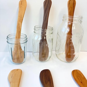 Handcrafted Long Handle Jar Scraper || Wooden Spreader || Personalized Gift Set Option