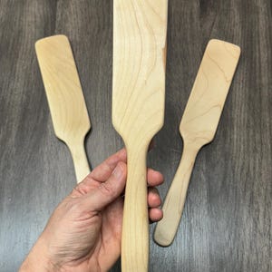 Curved Wooden Spatula || Handcrafted Hardwood Kitchen Utensil || Heavy Duty Cooking Tool imagen 7