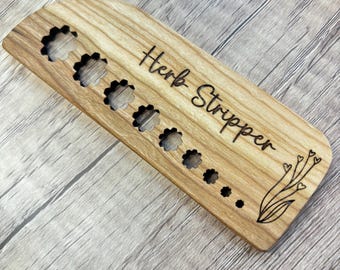 Handmade Hardwood Herb Stripper: Eco-Friendly Kitchen Tool