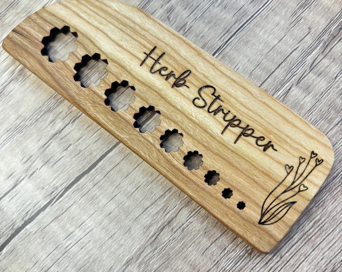 Featured listing image: Handmade Hardwood Herb Stripper: Eco-Friendly Kitchen Tool