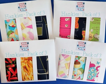 Food & Sewing Hankies | Pack of 3 or Individual