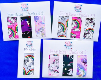 Unicorn Hankies | Pack of 3 or Individual