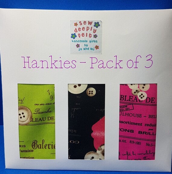 Button and Sewing Hankies