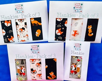 Fox Hankies | Pack of 3 or Individual