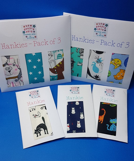 Cat Hankies - Individual or Pack of 3