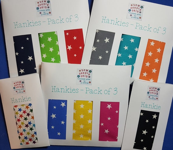 Stars Hankies | Pocket Square | Individual or Pack of 3