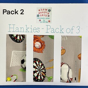 Sport Hankies Pack of 3 Individual Pack 2 - Adult/Large