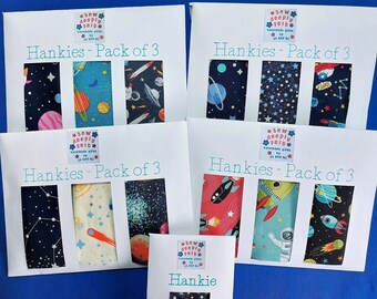 Space Hankies | Individual | Pack of 3