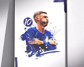 Cole Palmer Chelsea FC football print poster
