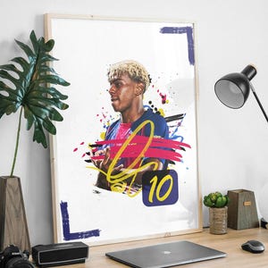 Lamine Yamal poster Barcelona football print