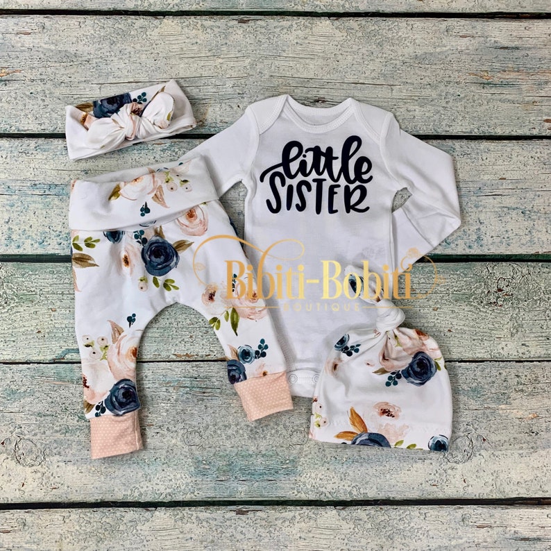Baby Girl Coming Home Set/baby Girl/little Sister Outfit /pink Etsy