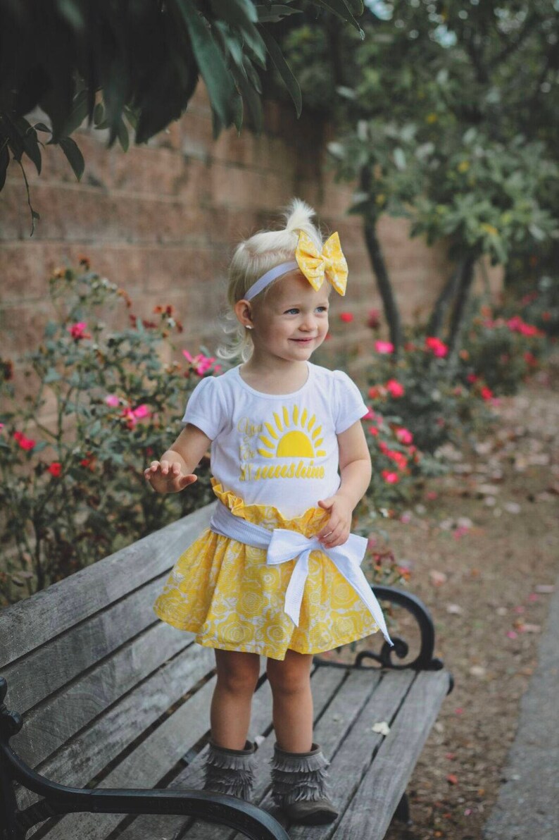 You Are My Sunshine Outfit/baby Girl Outfit/3 Piece Outfit/ Etsy
