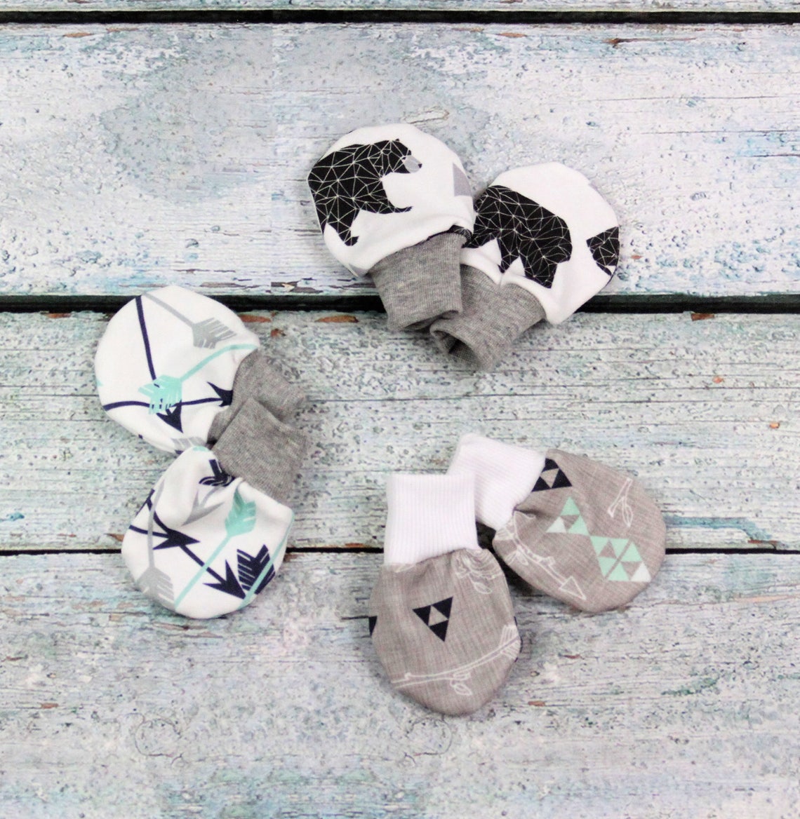 No Scratch Mittens With Cuffs/newborn Mittens/ Etsy