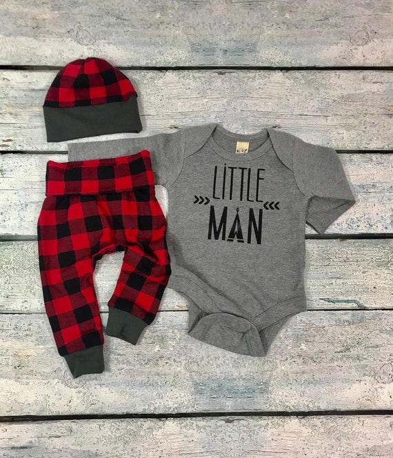 little man baby outfit