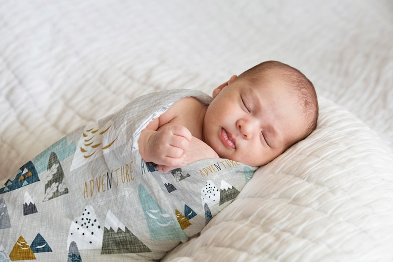 Newborn swaddle blanketAdventure awaits swaddle blanketnewborn baby swaddle blanketstroller cover nursing cover