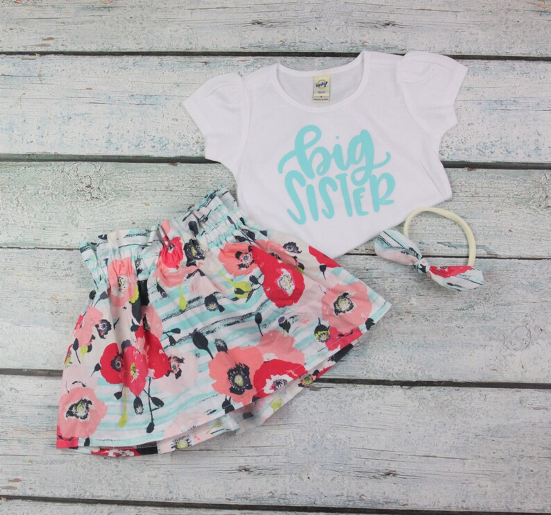 Matching big sister little brother set big sister announcementcoming home outfitbaby boy