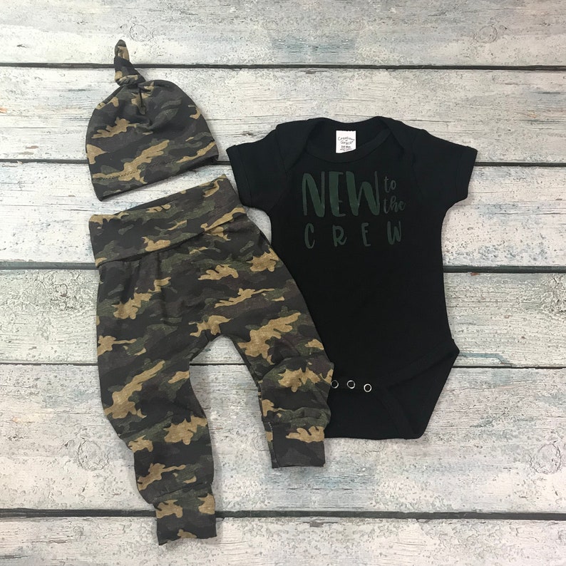 baby boy camo coming home outfit