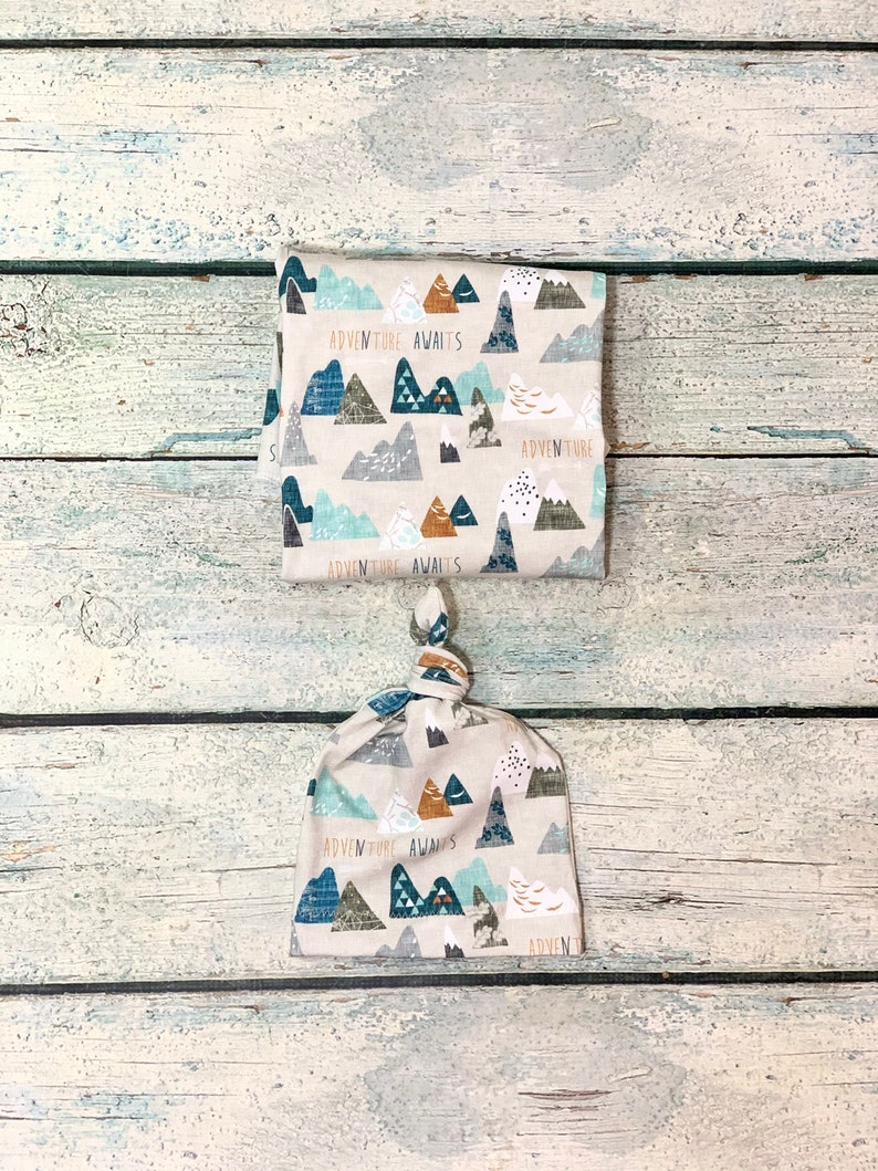 Newborn swaddle blanketAdventure awaits swaddle blanketnewborn baby swaddle blanketstroller cover nursing cover