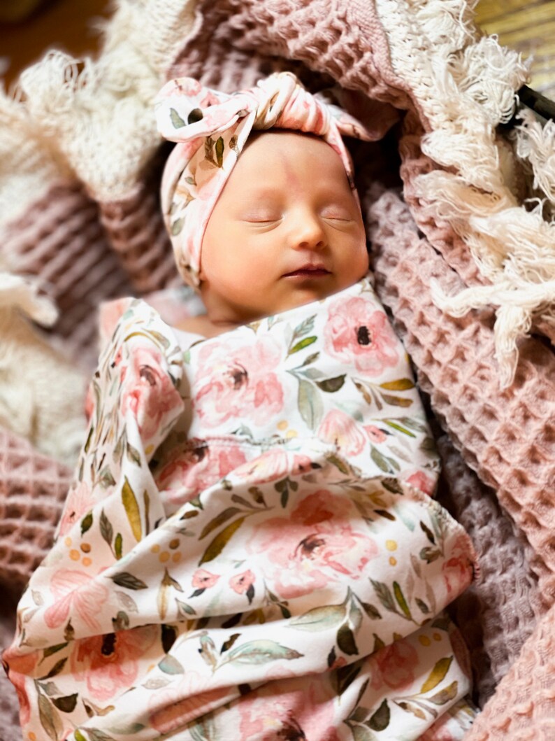 Swaddle Blanket/mustard Floral Swaddle Blanket/newborn Baby Etsy