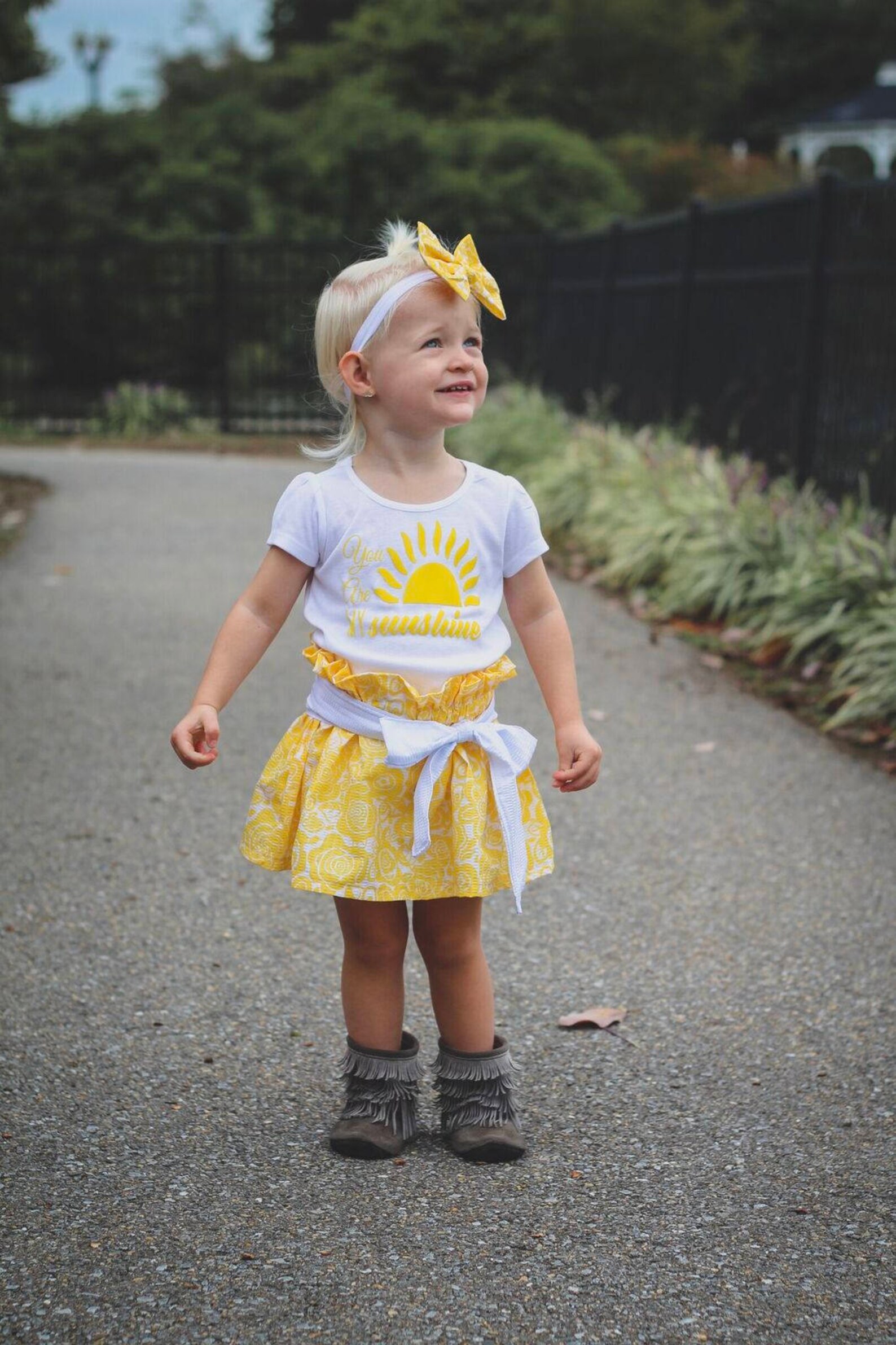 You are my sunshine outfit/Baby girl outfit/3 piece outfit/ Etsy