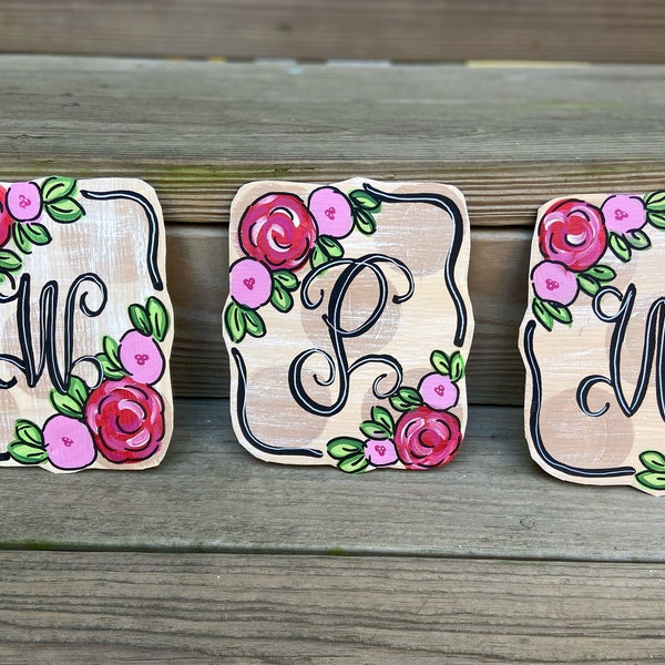 Floral Monogram Magnet