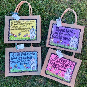 Painted Jute Tote