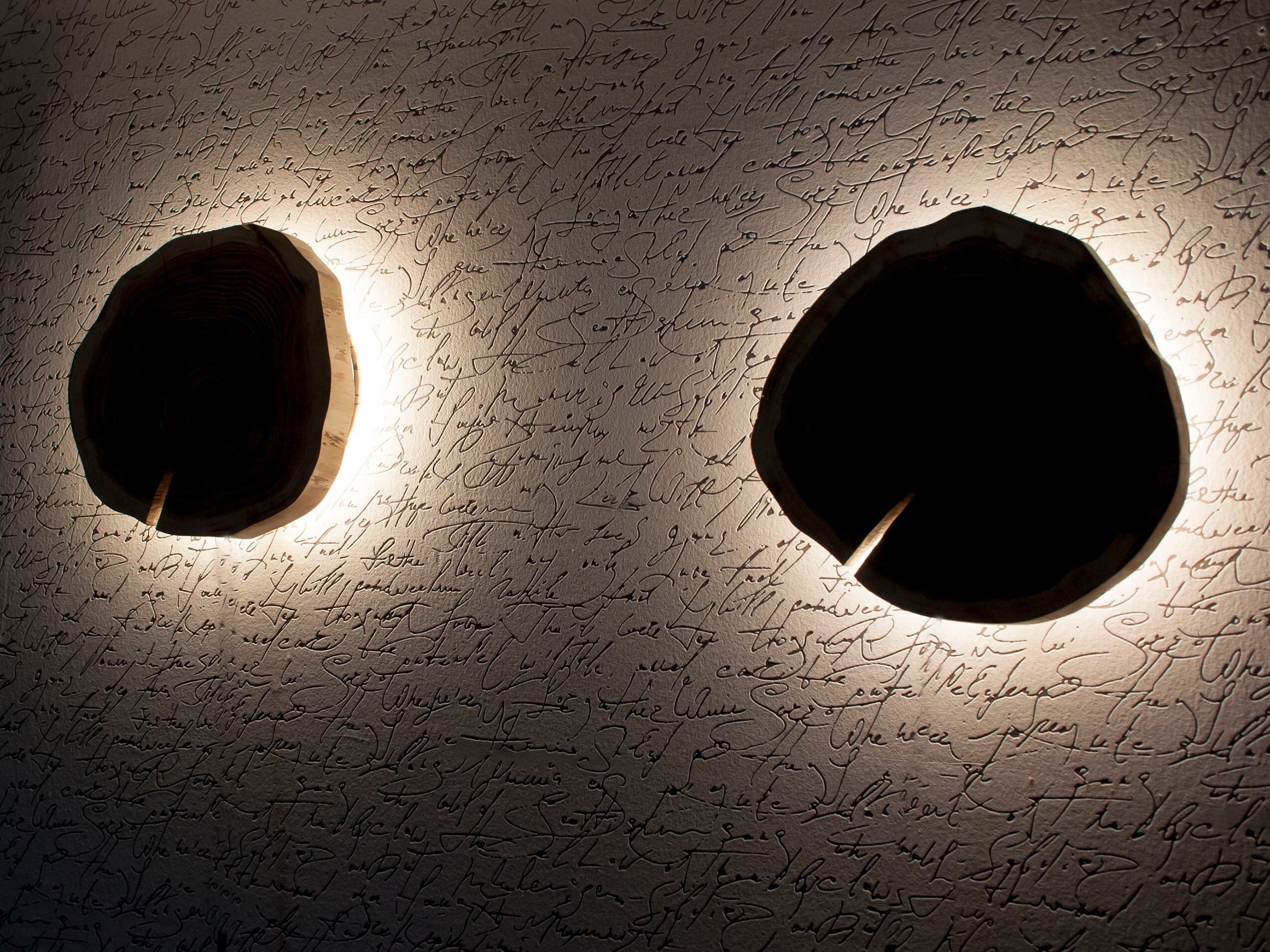 OAK WOOD wall decor LED light wall art Etsy