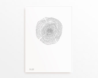 Trail / Trunk | Wall art | A4 size | Nature poster print design | Botanical illustration