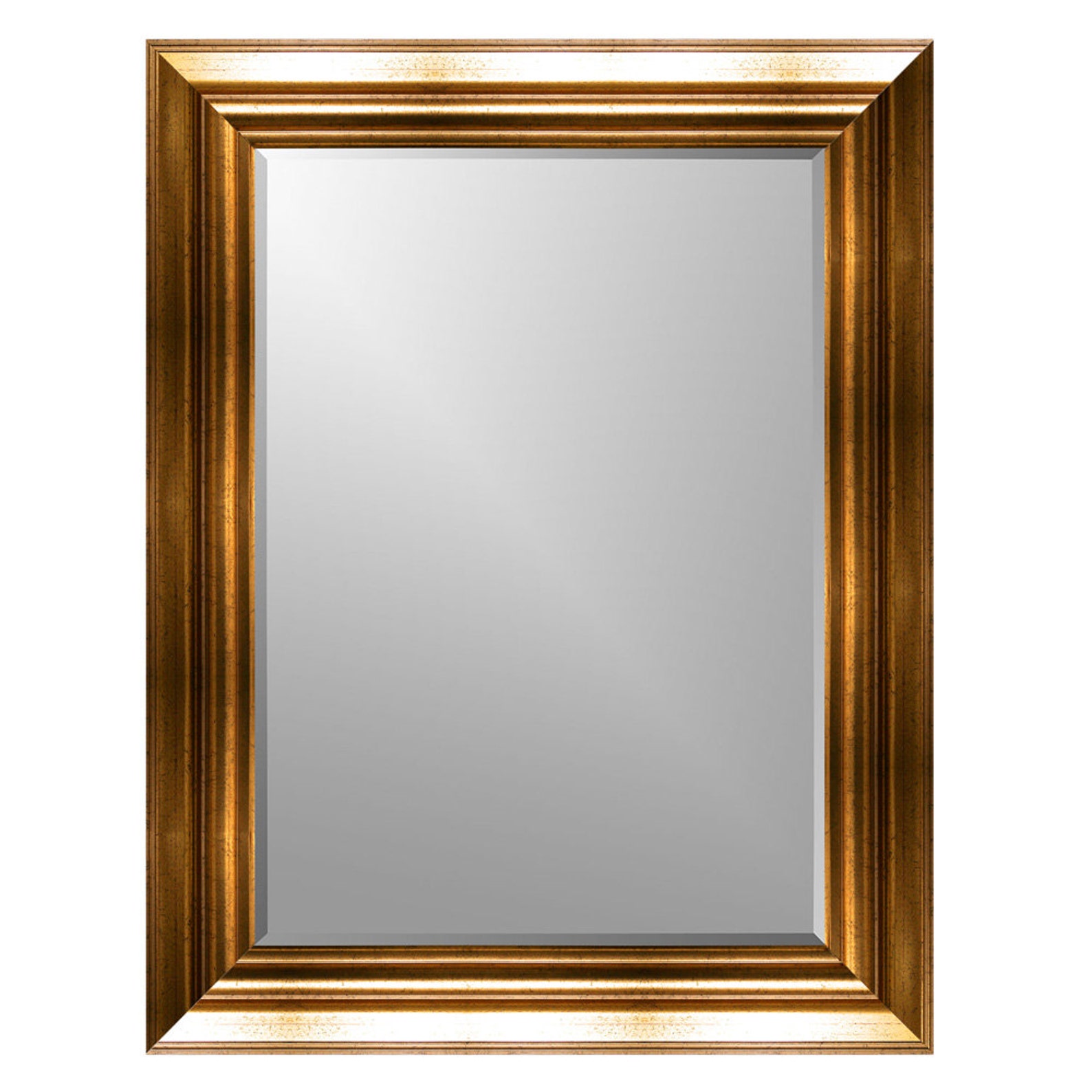 Custom Large Gold Decorative Wall Mirror Beveled Glass Etsy