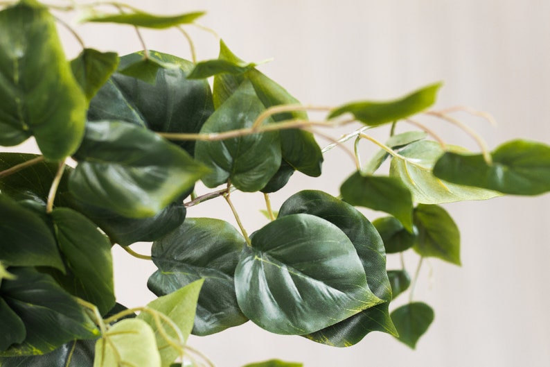 1236 pcs 35 Large Philo Green Ivy Bush Artificial Florals Gardening Supplies Faux Wedding Centerpieces 7 base stems Indoor Greenery