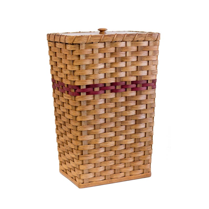 Custom 13 gal. Kitchen Wastebasket Trash Basket w/ Wooden Lid Etsy