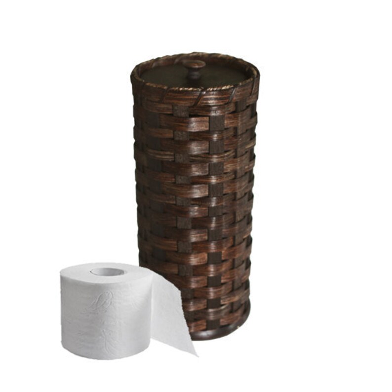 Custom 3roll Toilet Paper Stacker Round Amish Hand Woven Etsy